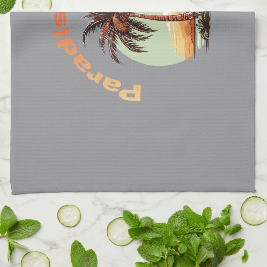 Paradies gefunden geschirrtuch (Gefaltet)