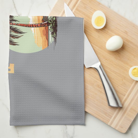 Paradies gefunden geschirrtuch (Viertel Falte)