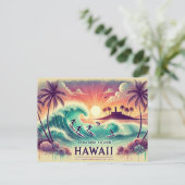 Paradies gefunden: Hawaii Postkarte (Stehend Vorderseite)