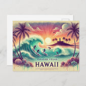 Paradies gefunden: Hawaii Postkarte (Vorne/Hinten)