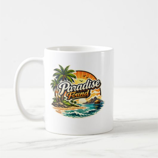 Paradies gefunden kaffeetasse (Links)