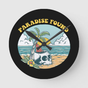 PARADIES GEFUNDEN RUNDE WANDUHR
