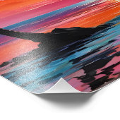 Paradies gefunden: Sonnenuntergangsmalerei am trop Fotodruck (Ecke)