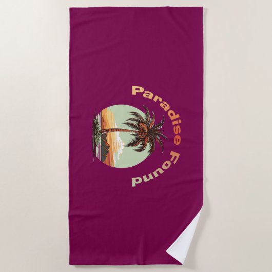Paradies gefunden strandtuch (Vorderseite)