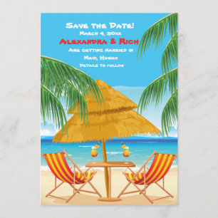 Paradies gefunden - Terminankündigung zur Hochzeit Einladung