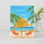 Paradies gefundene Ruhestands-Party Einladung (Stehend Vorderseite)