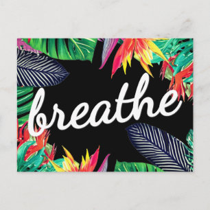 Paradies Gesetz der Attraktivität Abundance Affirm Postkarte