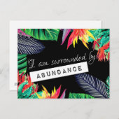 Paradies Gesetz der Attraktivität Abundance Affirm Postkarte (Vorne/Hinten)