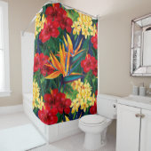 Paradies Hawaiianischer Vogel des Paradieses Duschvorhang (Beispiel)