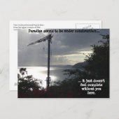 Paradies (im Bau) Postkarte (Vorne/Hinten)