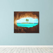 Paradies in der Karibik Leinwanddruck (Insitu (Holzboden))