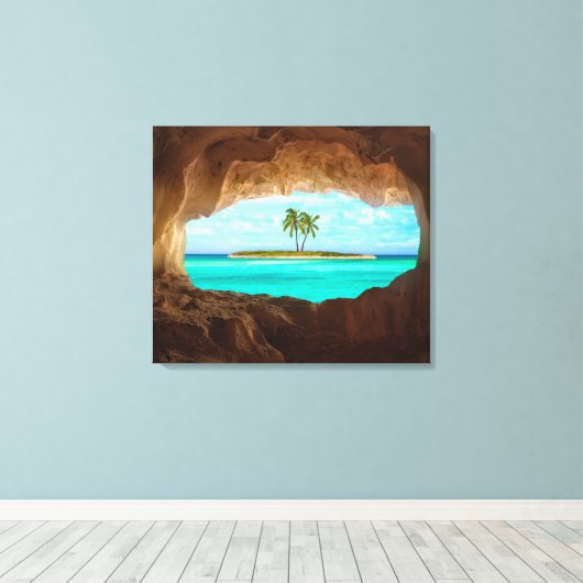 Paradies in der Karibik Leinwanddruck (Insitu (Holzboden))