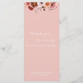 Paradies in der Rose, Blumengerichte in Wasserfarb Menükarte (Rückseite)