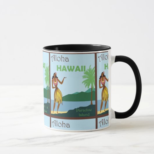 Paradies: Insel Aloha Hawaii Tasse (Rechts)
