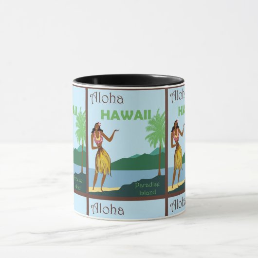 Paradies: Insel Aloha Hawaii Tasse (Zentrum)