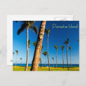 Paradies Insel Landschaft Postkarte (Vorne/Hinten)