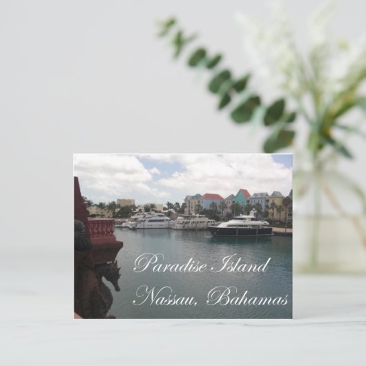 Paradies-Insel Postkarte (Stehend Vorderseite)