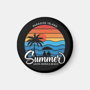 Paradies-Insel Santa Monica Beach-35307 Magnet