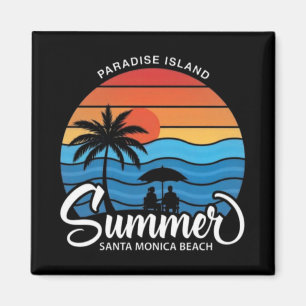 Paradies-Insel Santa Monica Beach-35307 Magnet