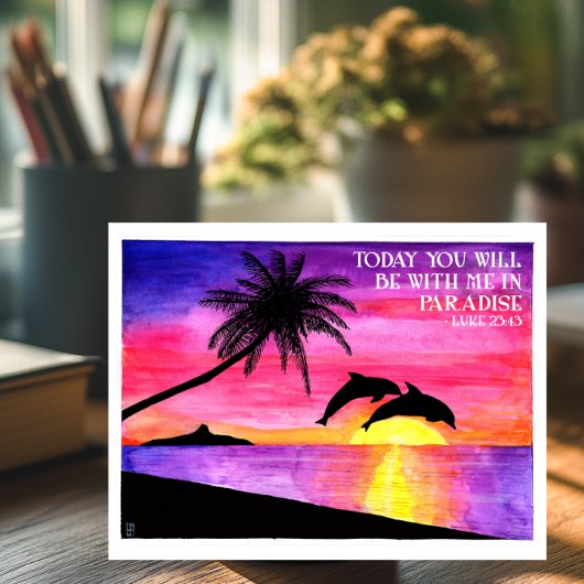 Paradies Inspiration Postkarte