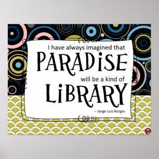 Paradies ist eine Bibliothek Poster