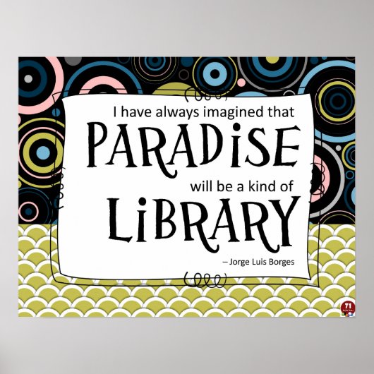 Paradies ist eine Bibliothek Poster (Vorne)