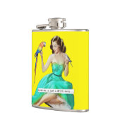 Paradies ist gerade ein Getränk weg Flachmann (Links)