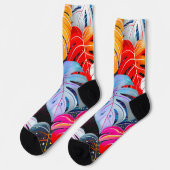 Paradies Jungle Tropical Foliage Socken (Linkes Detail)