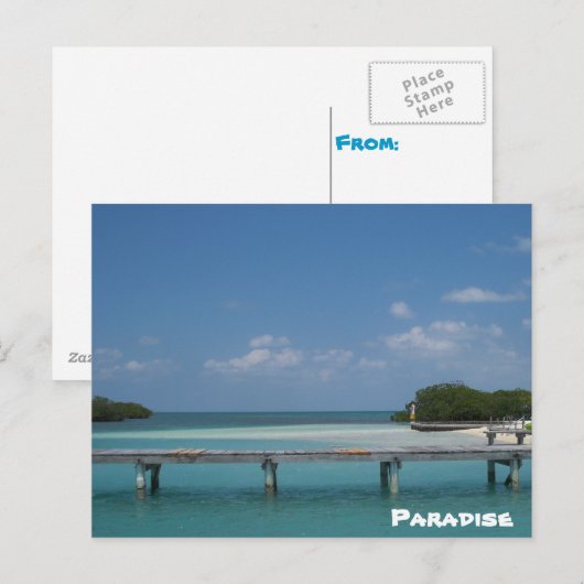 Paradies - Maßgeschneidert Postkarte (Vorne/Hinten)