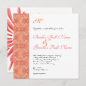 Paradies Moderne Blume 1, Einladung zur Hochzeit (Vorne/Hinten)