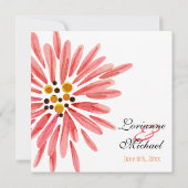 Paradies Moderne Blume 1, Einladung zur Hochzeit (Rückseite)