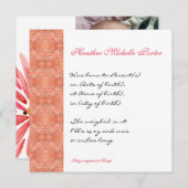 Paradies Moderne Blume 1, Einladung zur Hochzeit (Vorne/Hinten)