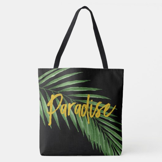 Paradies Palm Hawaiian Beach Bag reversible - Schw Tasche (Vorderseite)