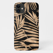 Paradies Palm Hawaiian Tropical- Gold & Black Case-Mate iPhone Hülle (Rückseite)
