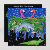 Paradies-Party in den Art-hellen Lichtern - SRF Einladung (Vorne/Hinten)