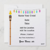 Paradies PARTY / Luau - SRF Einladung (Rückseite)