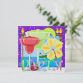 Paradies PARTY / Luau - SRF Einladung (Stehend Vorderseite)