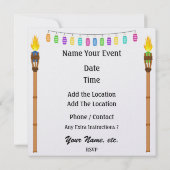 Paradies PARTY / Luau - SRF Einladung (Rückseite)