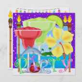 Paradies PARTY / Luau - SRF Einladung (Vorne/Hinten)