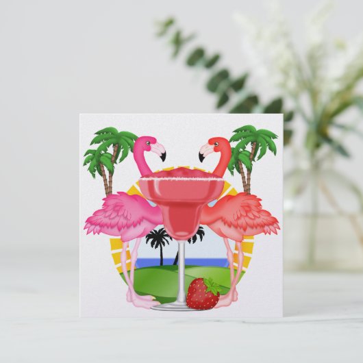 Paradies-Party - SRF Einladung (Stehend Vorderseite)