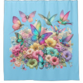 Paradies Pastel Duschvorhang (Vorderseite)