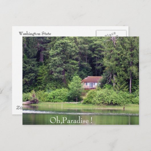 Paradies Postkarte (Vorne/Hinten)