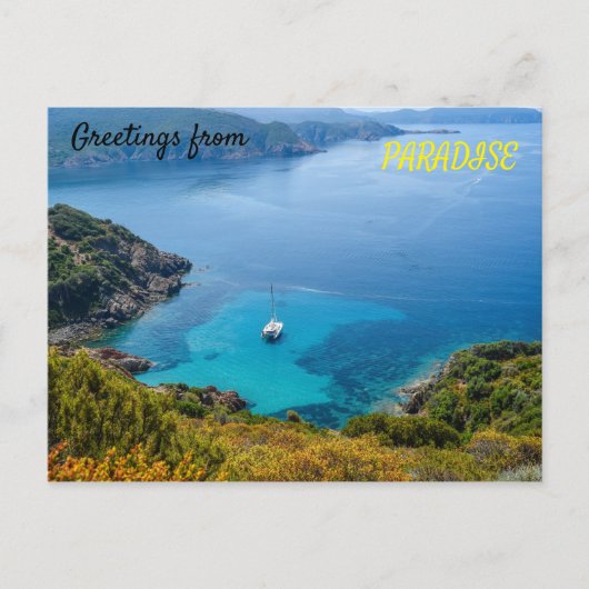Paradies Postkarte (Vorderseite)