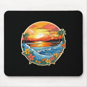 Paradies Sand Sand Surf Wellen im Sonnenuntergang Mousepad