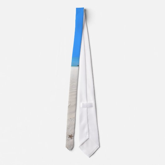 Paradies-Strand mit Starfish Krawatte (Rückseite)