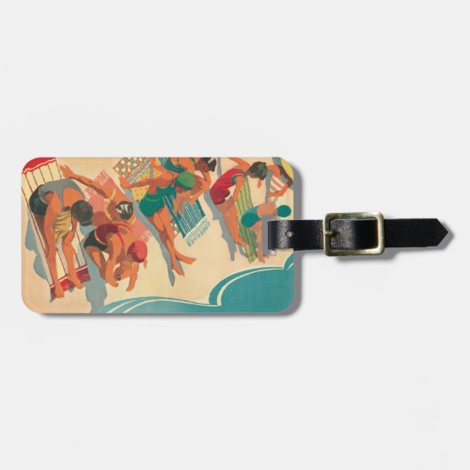 Paradies-Strand-Verein Gepäckanhänger (Vorderseite horizontal)