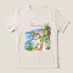 Paradies tropische Riviera Tri-Blend Shirt