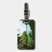 Paradies-Türkis-Wasser und Palmen Gepäckanhänger (Vorderseite vertikal)