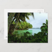 Paradies türkisfarbenes Wasser und Palmen Postkarte (Vorne/Hinten)