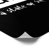 Paradies Typografie Poster schwarz-weiß (Ecke)